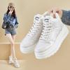 Winter Warm Snow Boots for Women Non-Slip Chunky Platform Sneakers With Faux Fur Lined Lace-Up Tennis Walking Shoes Women's Comfortable Short Booties