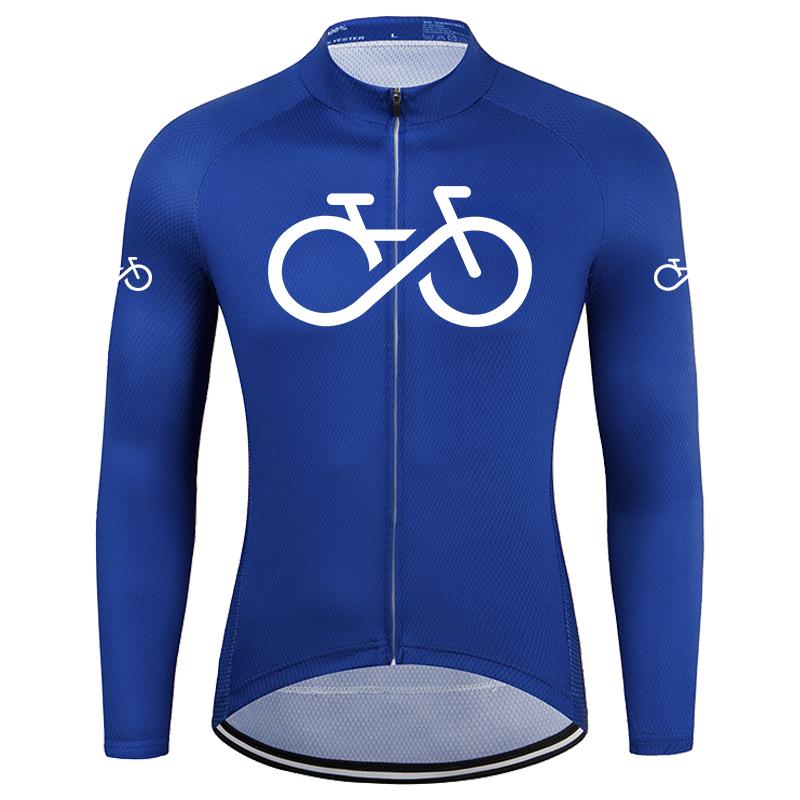 2023New Road Cycling Clothing Spring and Autumn Sunscreen Round Neck Shirt Mountain Bike Long-sleeved Breathable Top Cycling Quick-drying Sportswear
