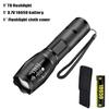 T6 Portable LED Mini Flashlights 18650 Battery 5 Modes Zoom Flash Light Aluminum Alloys Waterproof Material for Camping Torch