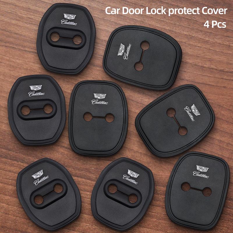 4 pièces Boucles de serrure de porte de voiture Housse de protection de serrure de porte Autocollant décoratif Pour Cadillac Escalade CTS ATS SRX XTS XT5 STS CT5 CT6