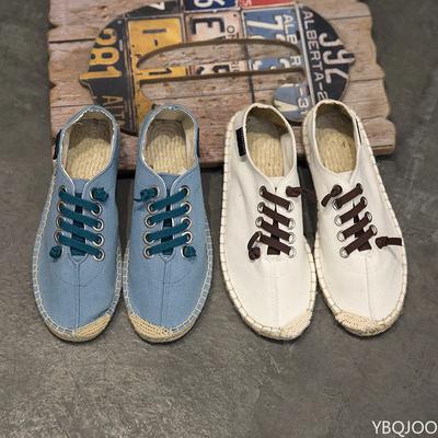 Zapatos de moda 2024, nuevos zapatos de pescador de cáñamo para hombre, alpargatas transpirables, mocasines planos lisos, zapatos casuales para hombre