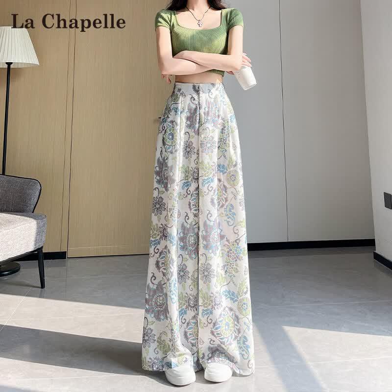 La Chapelle Women s Bohemian Floral Wide-Leg Pants L