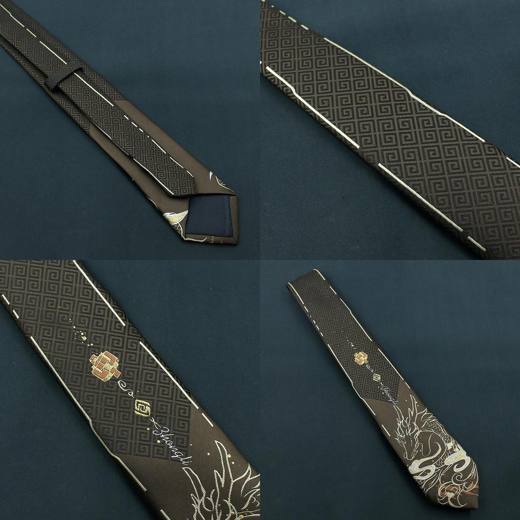 Original Genshin Impact Necktie With Charming Cartoon Characters