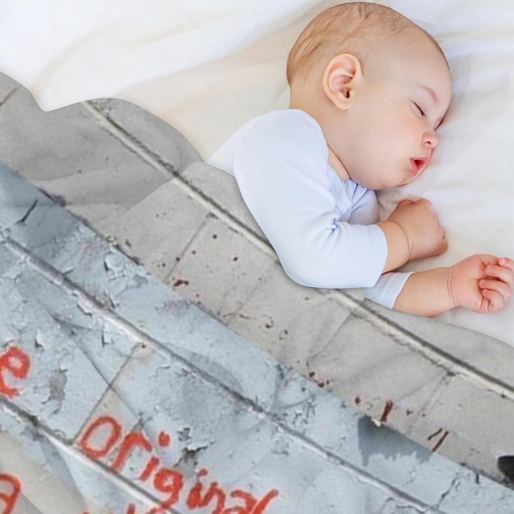 Banksy street graffiti art One original thought is worth a thousand mindless quotings Diogenes Throw Blanket Custom Blankets