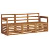 Outdoor Sofa Set 3 Pcs Natural Solid Acacia Wood