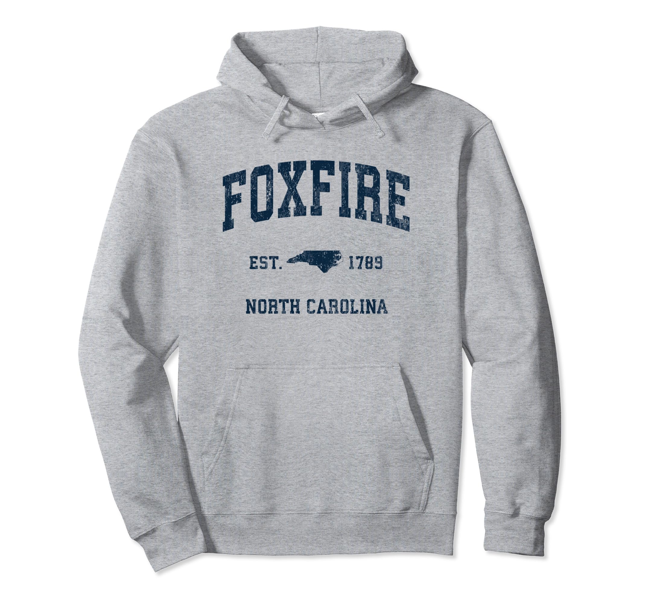 

Foxfire North Carolina NC Vintage Athletic Navy Sport Design Hoodie
