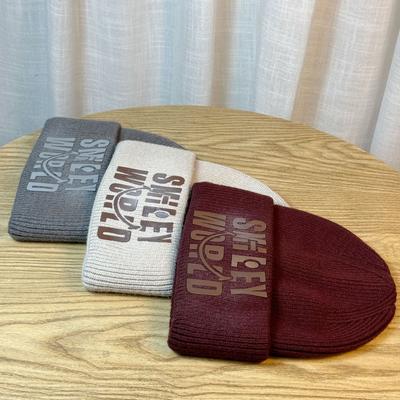 American Letter Printing Trendy Fashionable Knitted Hat for Women New Autumn and Winter Korean Style Warm Woolen Hat with Large Head Circumference