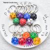 Colorful Acrylic 20-Sided Dice Shaker Pendant for Handmade Jewelry