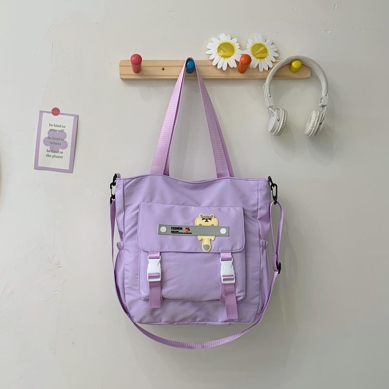 

Новая сумка для репетиторства для студентов, креативная водонепроницаемая сумка через плечо для репетиторских занятий и макияжа, сумка для переноски книг, большая вместимость, мессенджер фиолетовый