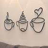 Coffee Cup Wall Hanging Decoration Interior Wall Decorations for Restaurant Background