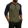 Men's Raglan Sleeve Three-quarter Sleeve Top