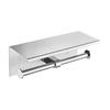 Multi-Functional Punch-Free Double Roll Stainless Steel Toilet Paper Holder