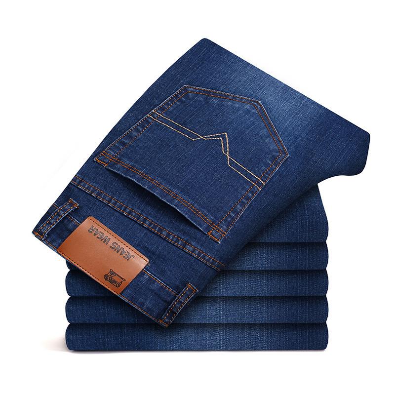 Summer New Arrival Men's Stretch Denim Trousers - Versatile Relaxed Straight-Leg Casual Long Pants
