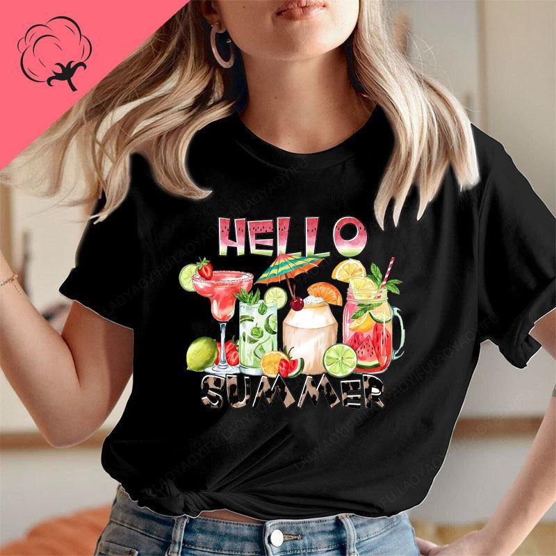 

Summer Time Casual Cotton Coconut Print Tree Quote T Shirt Funny Island Tropical Sarcasm Beachy Humor Graphic T Shirts 4XL
