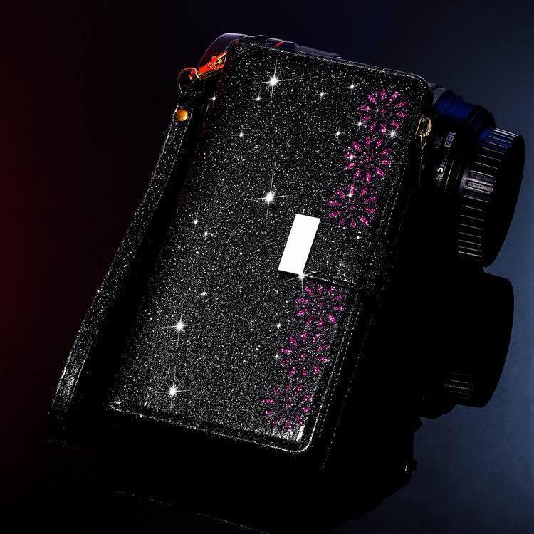 Redmi Note 9 Pro/K30/8A Leather Wallet Case with Laser Engraved Nine Card Slots