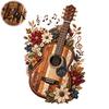 Dekoratives Stoff-Patchwork-Musikinstrumenten-DIY-Set, Vintage-Geige-Gitarre Nähen Personalisierte Wandkunst-Set Klavierharfe Basteln für Erwachsene, Zuhause