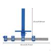 Handle Hole Jig Metal Ruler Strip Cabinet Door Sliding Blocks Drill Guide for Panels