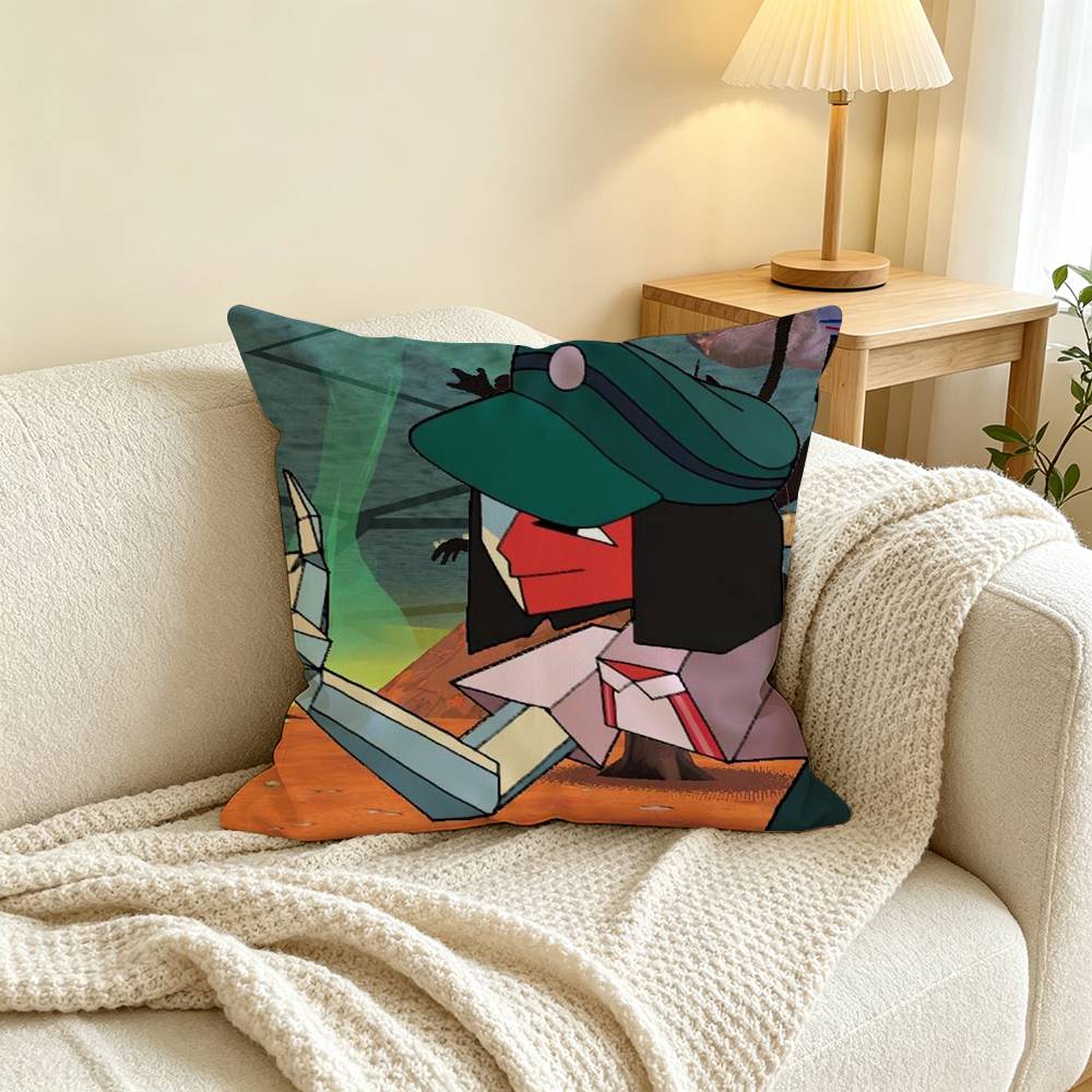 D-Dream BBQ ENA Pillow Case Square Double-Sided Sofa Cushion Cover Bedroom Bedside Pillow