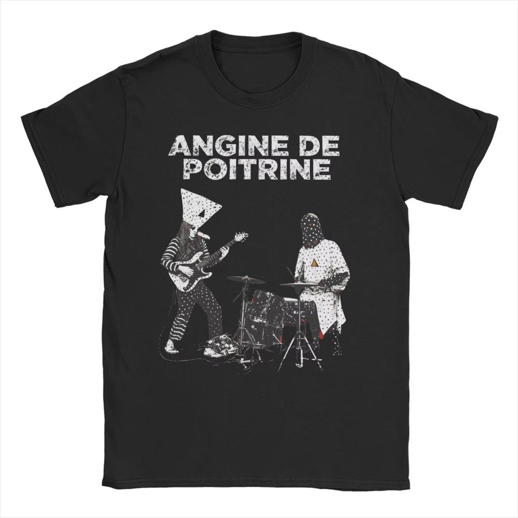 Printed Angine De Poitrine Rock Band T Shirt For Unisex Cotton Tshirts Short Sleeve Clothes