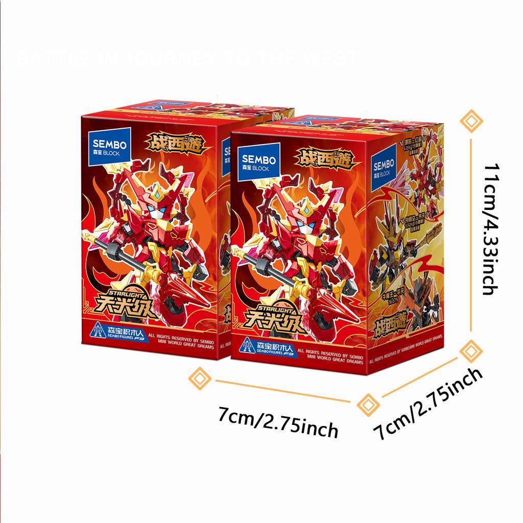 SEMBO BLOCK Mecha Building Blocks Set Battle Robots Action Figure Model Blind Box kits Kids Assembled Toys For Boys Holiday Gift