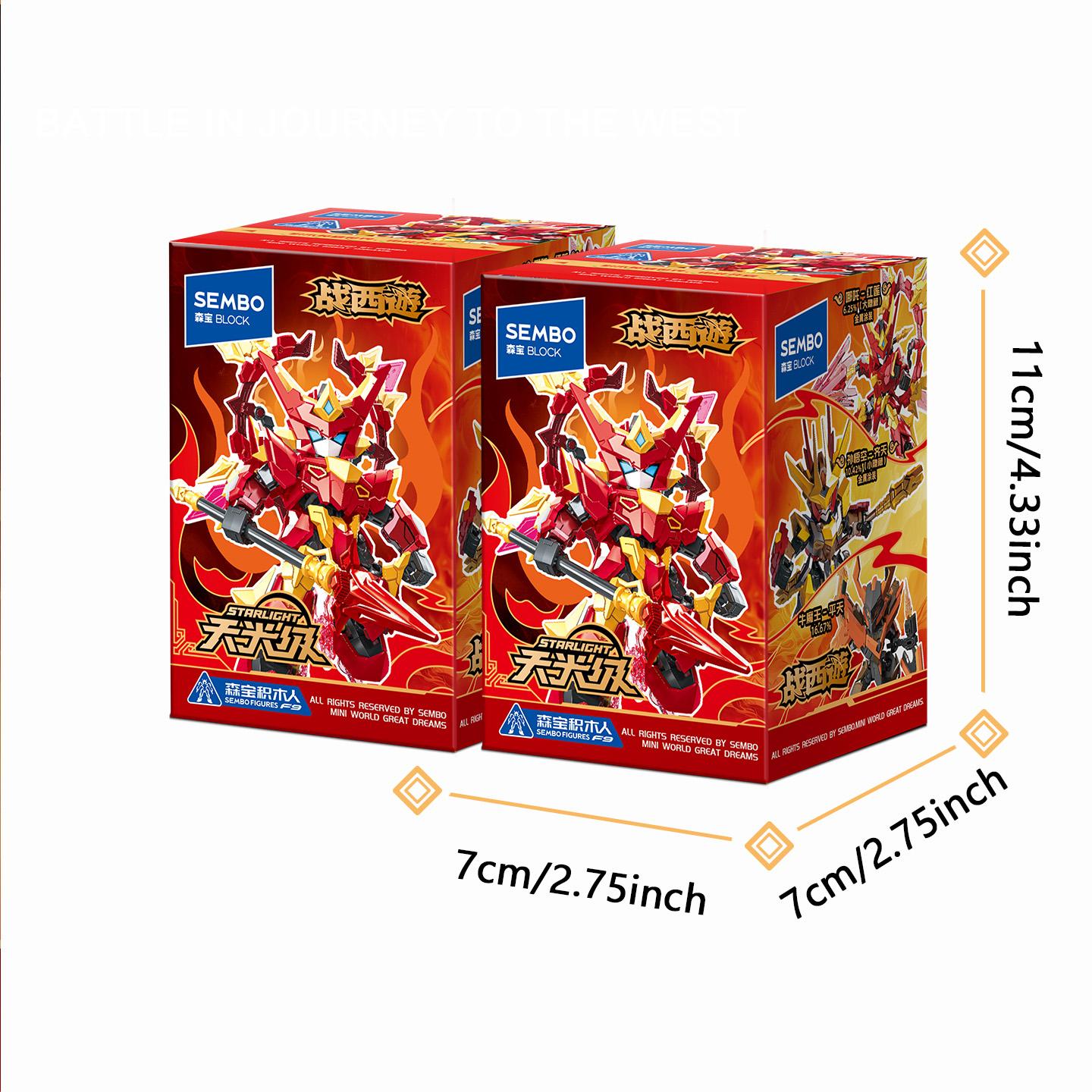 SEMBO BLOCK Mecha Building Blocks Collection Battle Robots Action Figure Miniature Blind Box kits Children Assembled Playthings Ideal For Boys with box