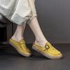 Leather Bag Head Half Slippers Women's Shoes Summer Wear New Nurse Work Shoes Fashionable Versatile Women's Sandals Soft Sole