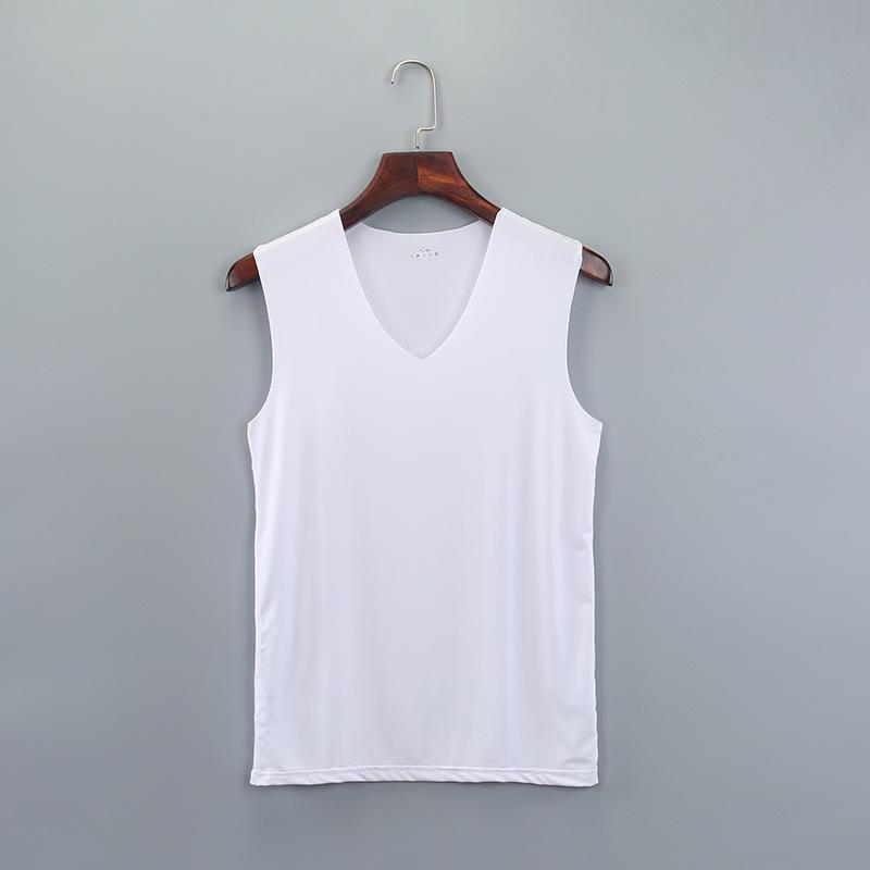 Men's Seamless Ice Silk Quick-Dry V-Neck Sleeveless Vest