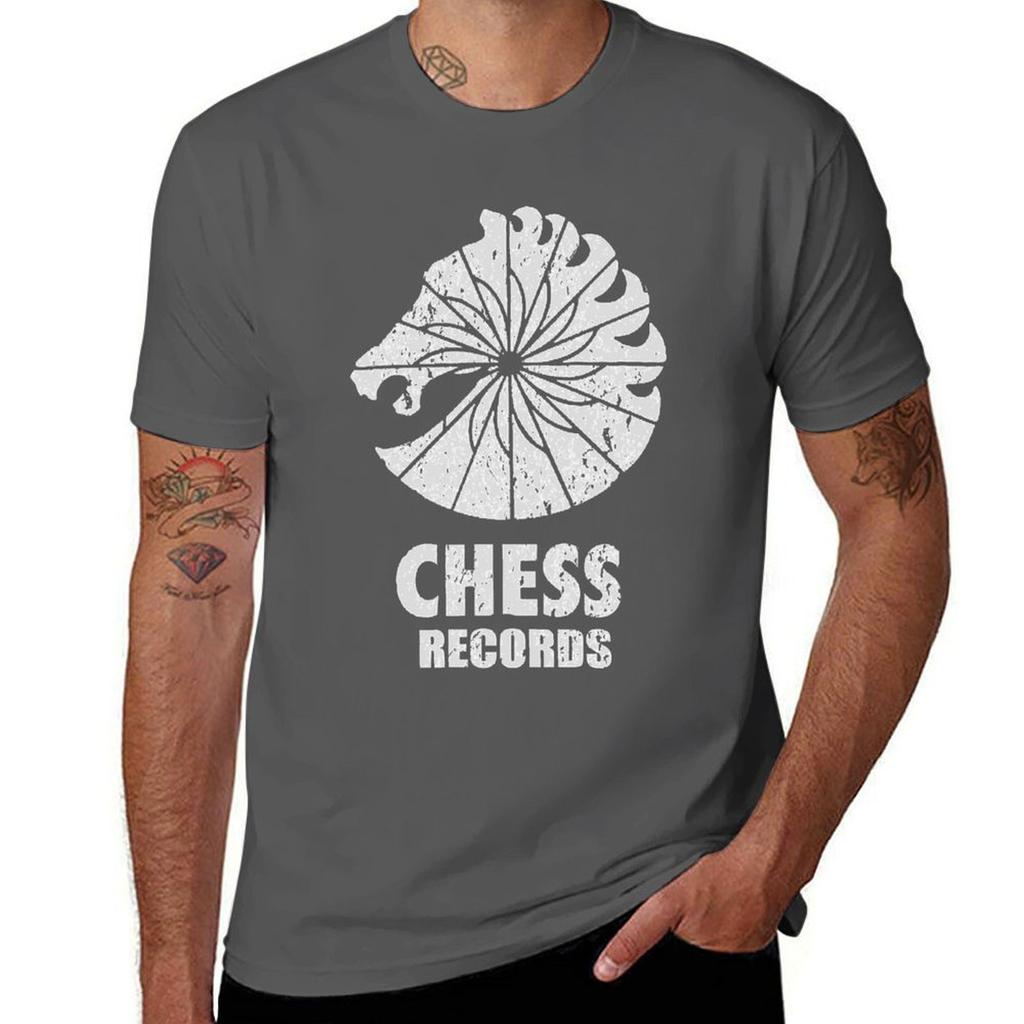 Chess-Records T-Shirt Men T Shirt Cotton 100% Black Cotton T-shirt Plain for Man Package T-Shirt