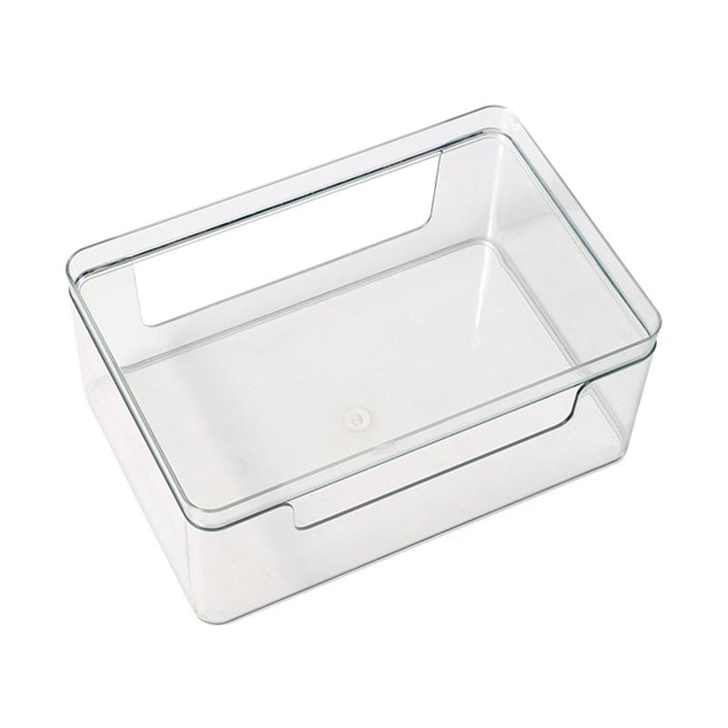 Desktop Storage Box Transparent Dust-proof Covered Organization Box Office Desk, Stationery Desk Small Sundries Box