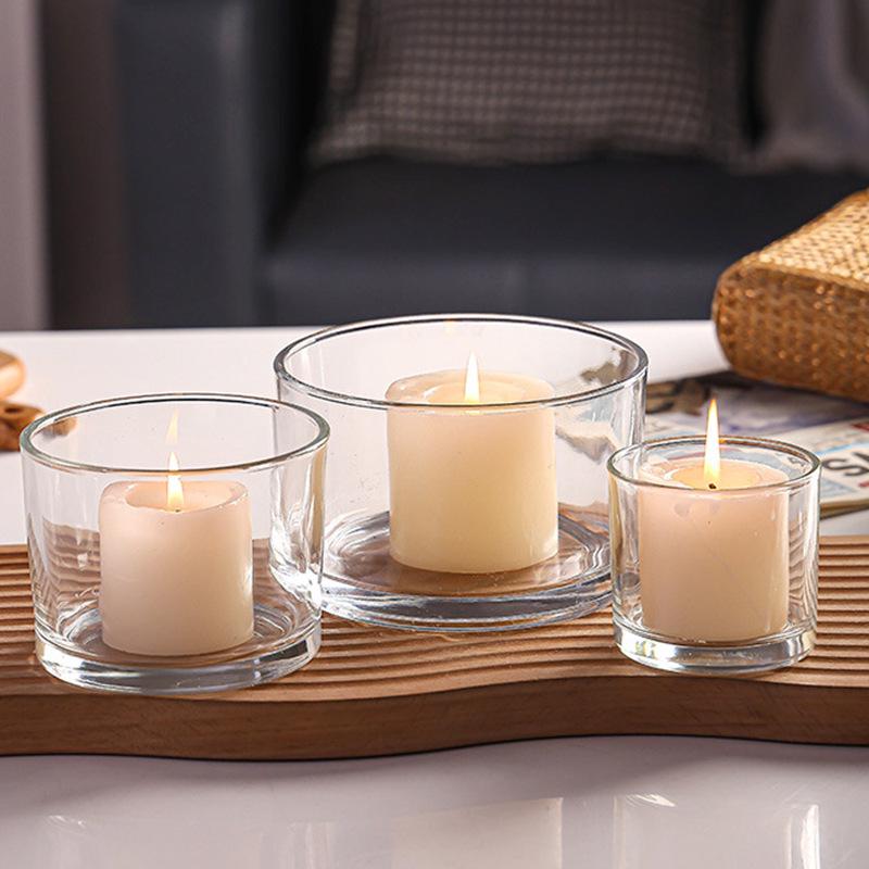Elegant Transparent Glass Aroma Candle Holder