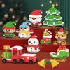 Christmas Gifts Micro Building Block Series Santa Claus Reindeer Puzzle Assembling Bricks Table Decoration Toys Children Kids