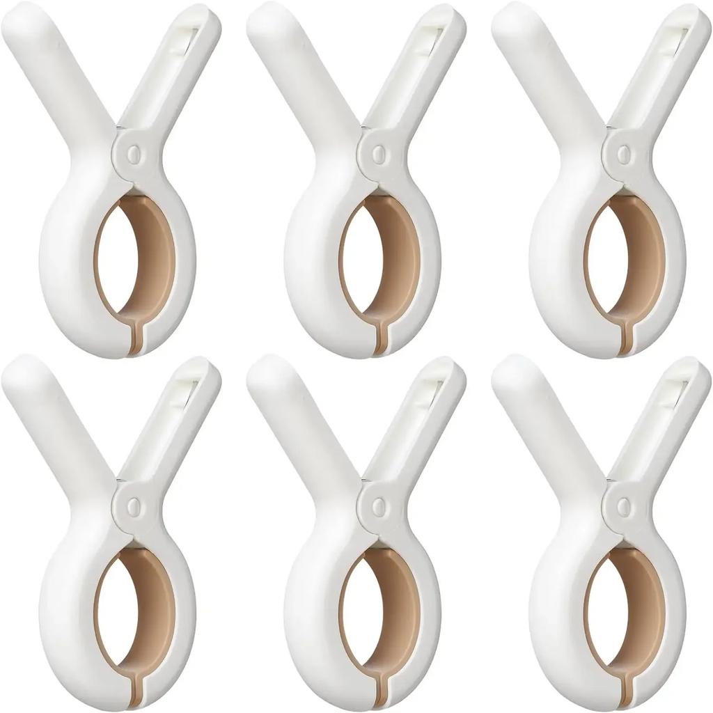 3/6/12Pcs Beach Towel Clips Plastic Clothespin Heavy Duty Laundry Clips to Keep Your Towel Clothes Blankets from Blowing Away