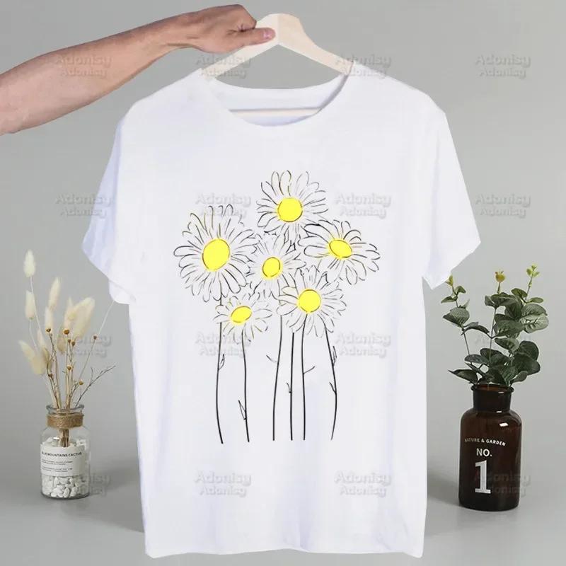 Love Daisy Feeling Daisy Men's Tshirt Cute Printing Shirt Mens Fashion T-Shirt For Men Casual Tops Short Sleeve