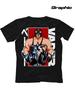 Big Van Der Pattern Print Black T-Shirt - Unisex Short-Sleeved Casual T-Shirt