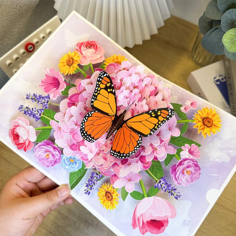 1Pc 3D Butterfly Greeting Card For Christmas Mother'S Day & Valentine'S Day Anniversaries