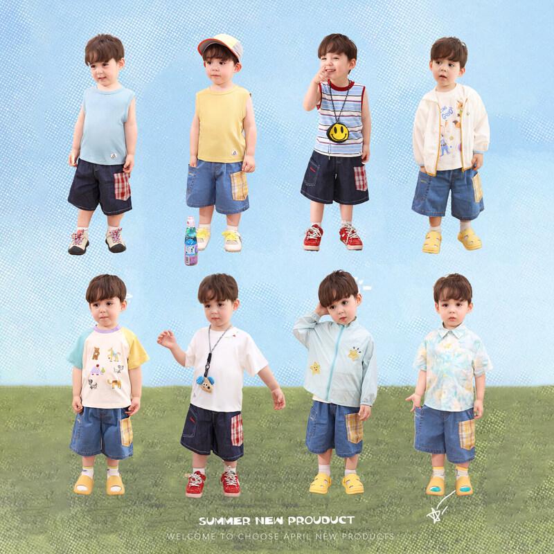 LUSON Baby Boys  Lightweight Summer Denim Shorts 90