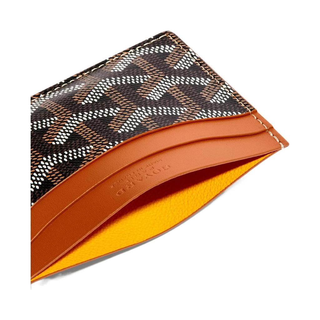 Goyard Saint-Sulpice Geometric Pattern Printed Color Block Canvas And Calfskin Card Holder Unisex Card Holder Color-1 Color-2 Color-3 STSULPPMLTY
