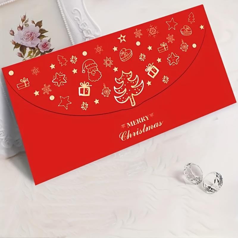 10pcs Decorative Envelopes for Gifts,Featuring Golden Foil Designs,Perfect for Festival,Red Envelopes Lunar New Year Decorations