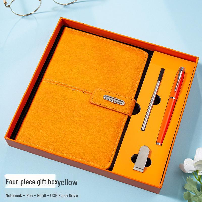 A5 PU Leather Magnetic Buckle Business Notebook Gift Set