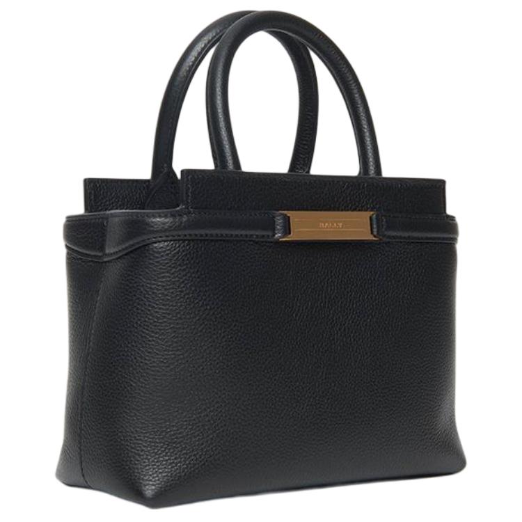 Bally Gold Hardware Leather Shoulder Crossbody Handbag Women Handbags Black 6312270