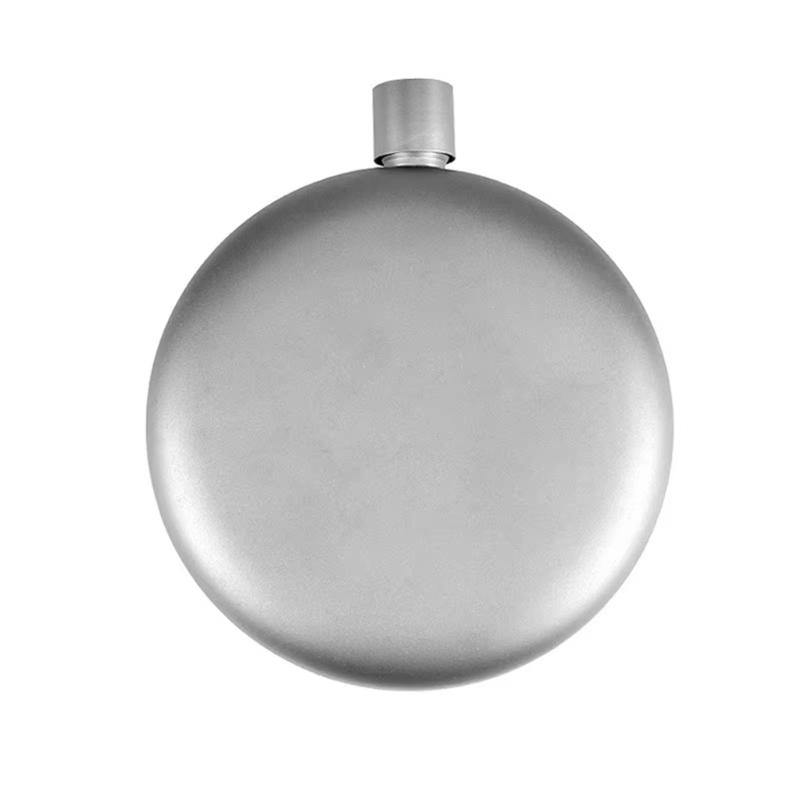 

Titaniums Round Hip Flask for Outdoor Camping Rustproof Sport Drinking Bottle Leak Proof 180ml Liquor Container 1