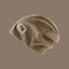 Coldproof Plush Beanies Hats Thickened Letter Pullover Hats Fashion Fleece Knit Beanies  Autumn