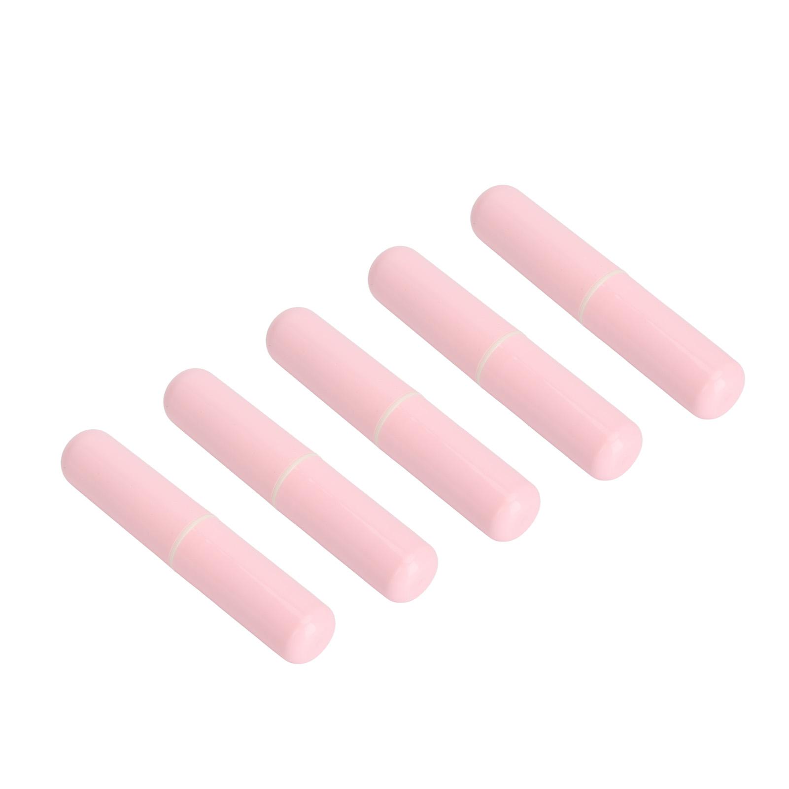 5PCS Silicone Lip Brush Set Professional Smudge Concealer Round Head Portable Cosmetic Makeup Lipstick Brush Set