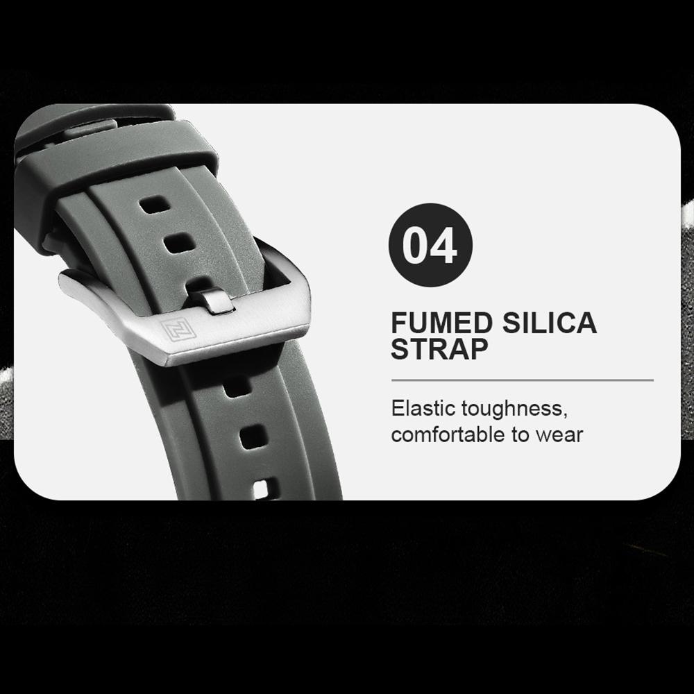 Naviforce Ceas Original Dual Time pentru Bărbați Ceas Digital LCD Ceas Quartz Dată Calendar Curea Silicon Impermeabil NF9264