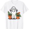 Funny Ghost Ghostly Gardening Plant Retro Halloween Costume T-Shirt Custom Printed Man Summer Classic Streetwear Loose Tops