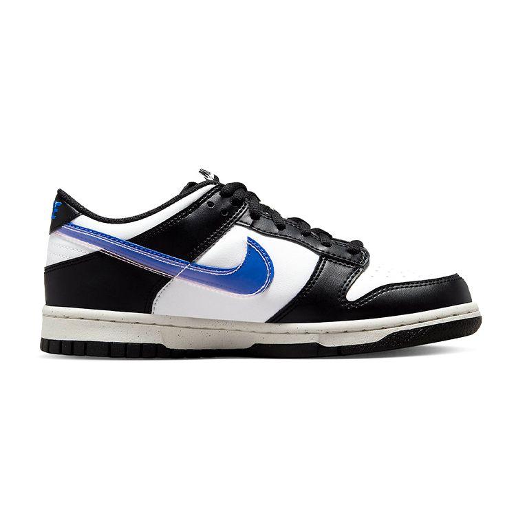 Nike Dunk Low Next Nature GS TPU Swoosh Kinder-Sneaker Schwarz Hyper-Royal Summit-White FD0689-001