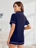 Dam Sommar Pyjamas Set: Kortärmad enfärgad hemmashorts