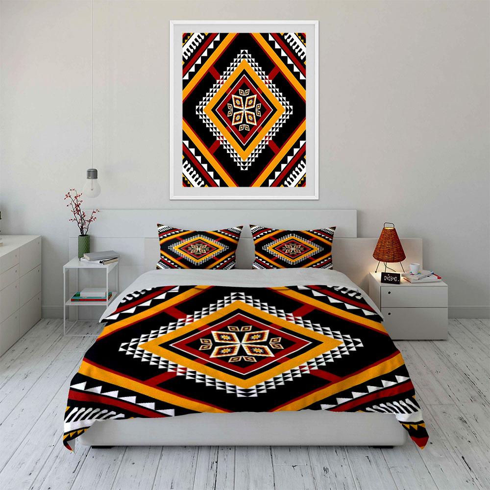 Vibrant Geometric Tapestry. Bedding Sets Duvet Covers Pillowcases(1* Duvet Cover 2* Pillowcases Without Duvet Insert)