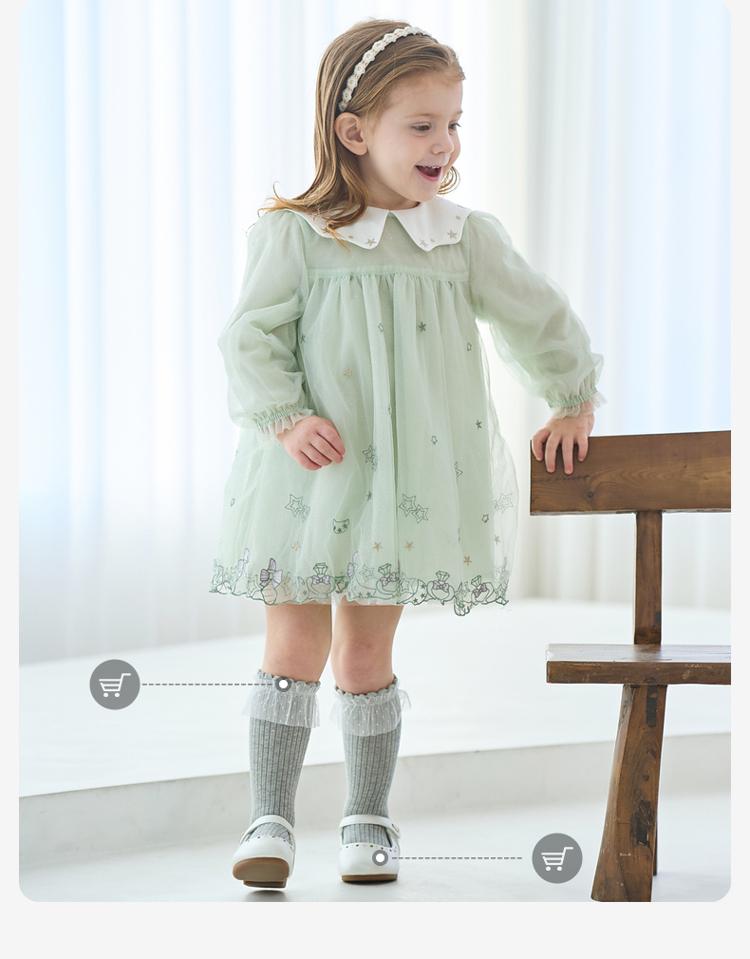 David Bella Children's Skirt Autumn Dress Girl Baby Sweet Dress Mesh Dress Princess Dress