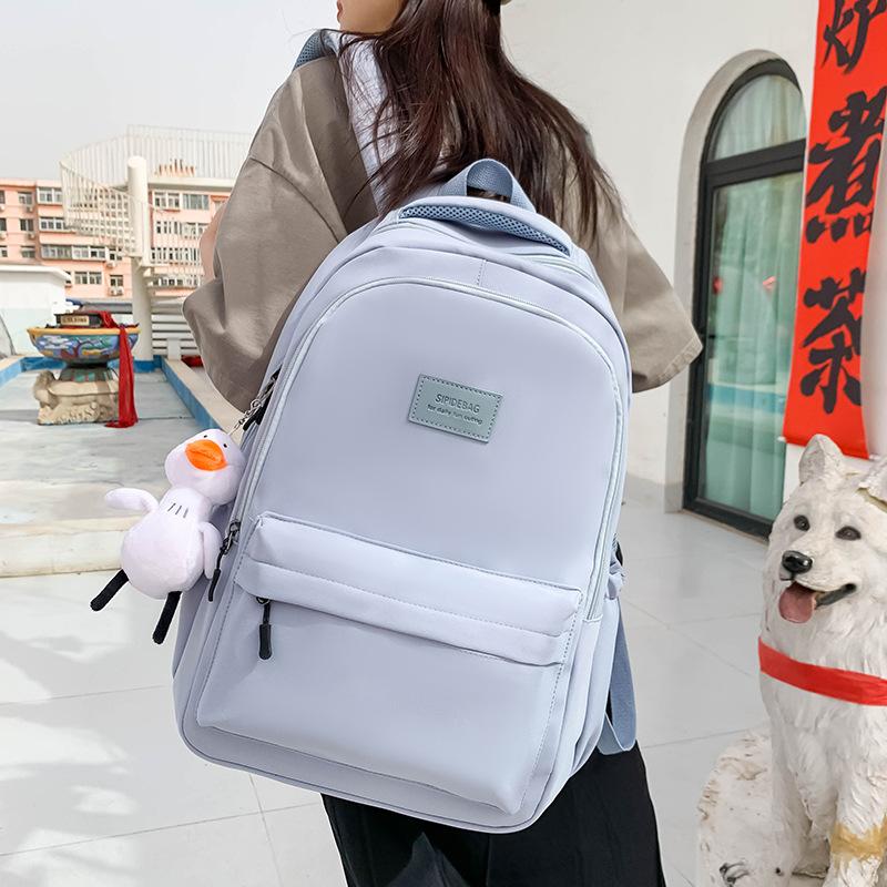 Spring New Japanese Style Simple Women Harajuku Style College Style Trendy Solid Color Ins Korean Version Student Backpack
